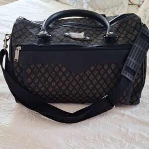 Buxton Black and Brown Patterned Duffel Bag